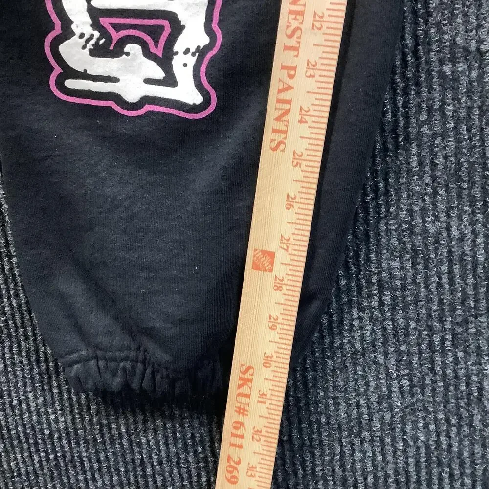 Boominati Sweatpants Mens Extra Large Black Pink Graphic Joggers Made in USA